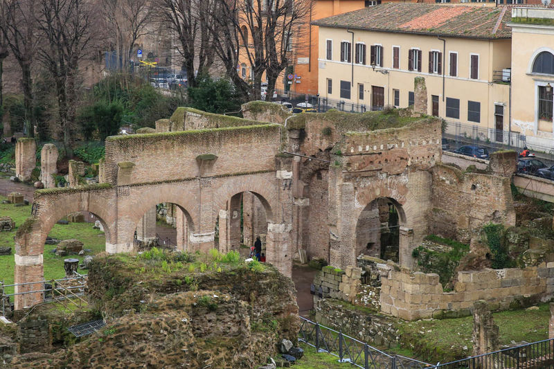 Bazylika Julia (Forum Romanum w Rzymie) - widok z galerii Tabularium (Muzea Kapitolińskie)