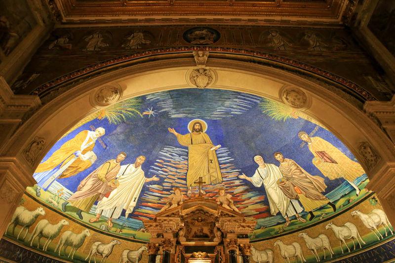 !Mozaika - Bazylika Świętych Kosmy i Damiana w Rzymie