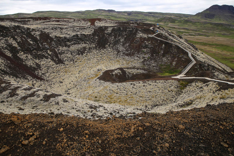 Widoki z Krateru Grábrók (Islandia)