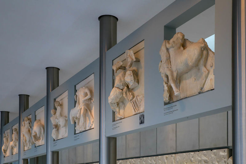 !Płaskorzeźby z Partenonu - Nowe Muzeum Akropolu w Atenach