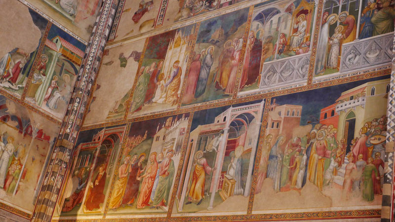 !Orvieto - katedra, fresk w prezbiterium