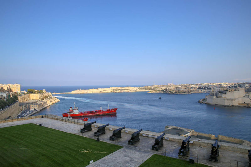 Valletta - widok z górnych ogrodów Barrakka