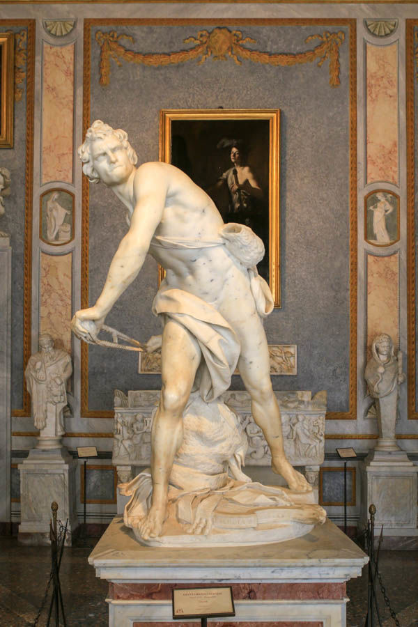 Rzeźba Dawida, Bernini - Galeria Borghese w Rzymie