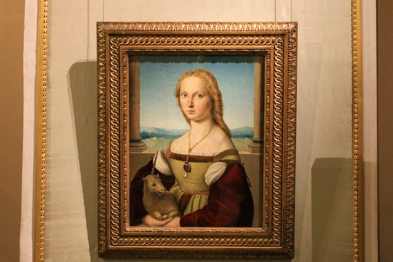 Dama z jednorożcem (Rafael Santi) - Galeria Borghese w Rzymie