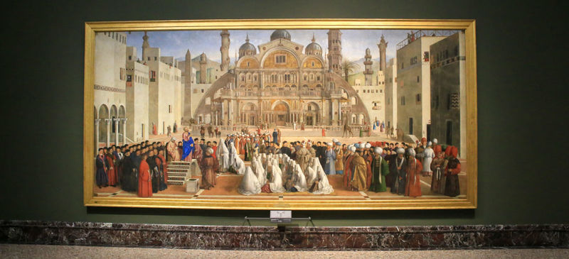 !Pinakoteka Brera w Mediolanie - "Kazanie św. Marka w Aleksandrii" Gentile i Giovanni Bellini