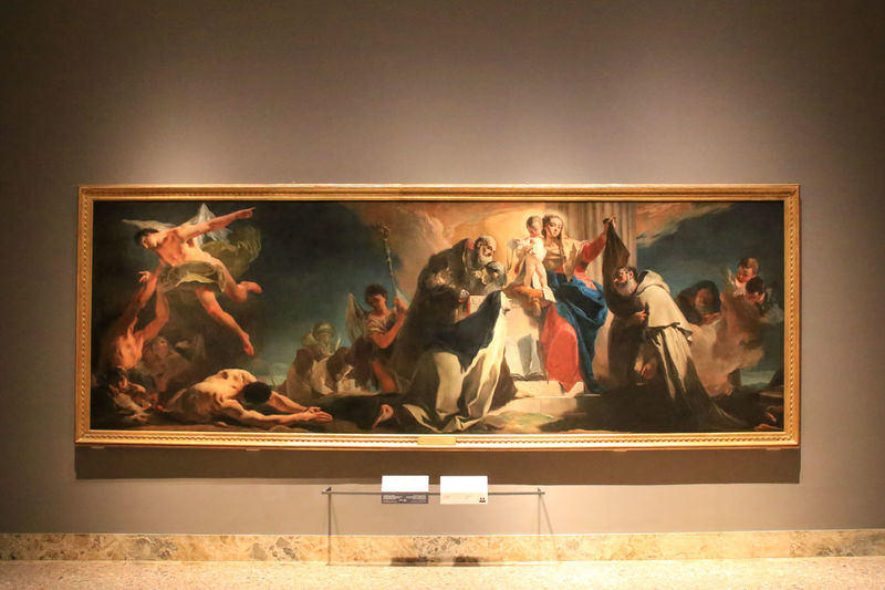 !Pinakoteka Brera w Mediolanie - "Madonna z Góry Karmel miedzy świętymi i duszami w czyśccu", Giambattista Tiepolo
