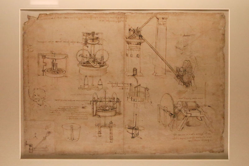 Pinakoteka Ambrozjańska w Mediolanie - szkice Leonarda da Vinci
