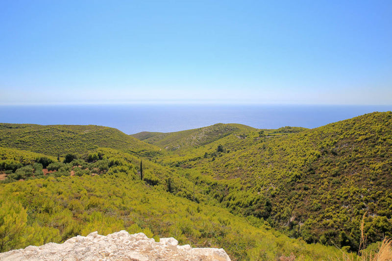 Jeden z punktów widokowych na Zakynthos - okolice jaskini Damianosa