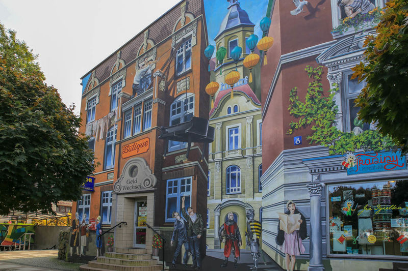 Słupsk - mural przy Skwerze im. Pierwszych Słupczan