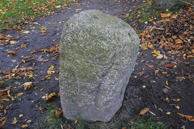 Kamień znajdujący się przy Bramie Młyńskiej w Słupsku