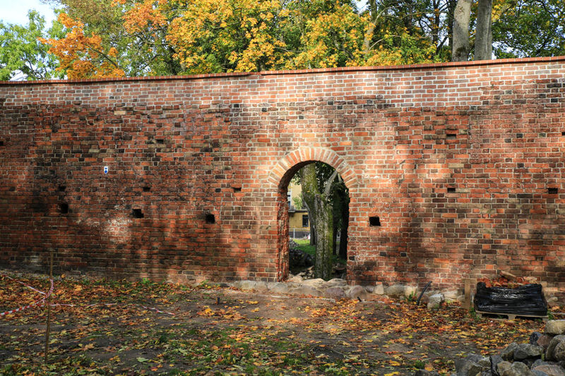 Fragment murów obronnych w Słupsku