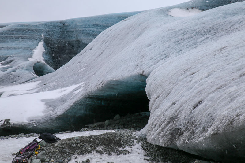 Część wycieczki do jaskini lodowcowej przy jęzorze lodowca Vatnajökull - Islandia
