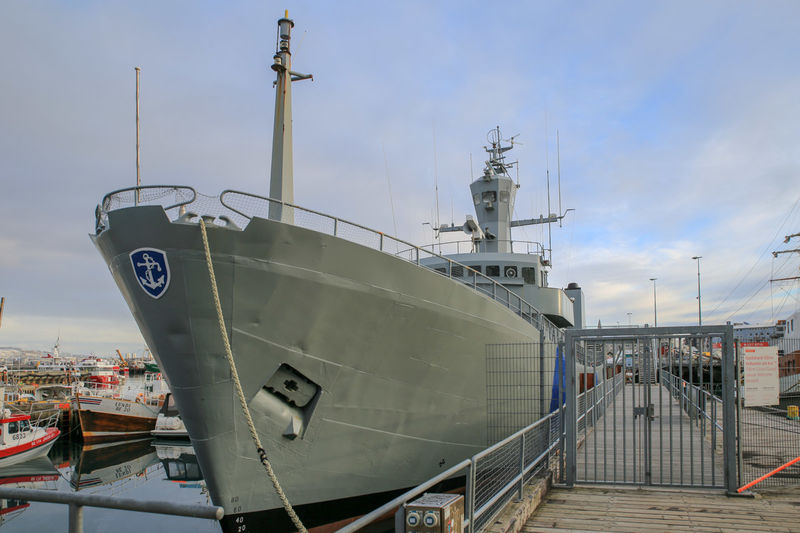 !Statek Óðinn przed Muzeum Morskim w Reykjaviku
