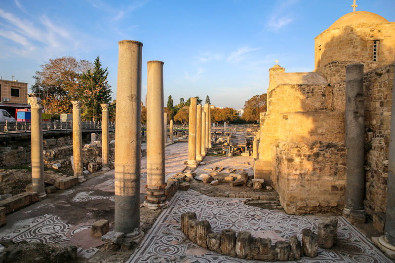 !Ruiny wczesnochrześcijańskiej bazyliki Chrysopolitissa - Pafos