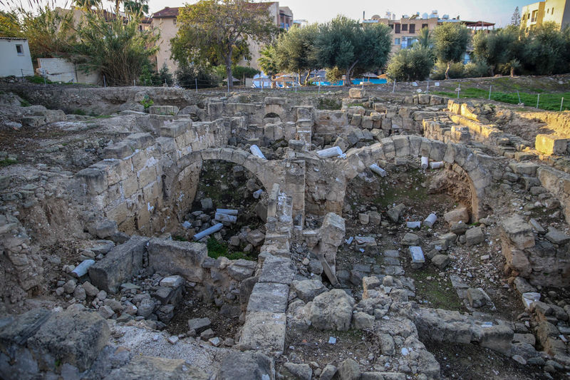 !Pałac biskupa - cześć stanowiska archeologicznego z ruinami wczesnochrześcijańskiej bazyliki Chrysopolitissa - Pafos