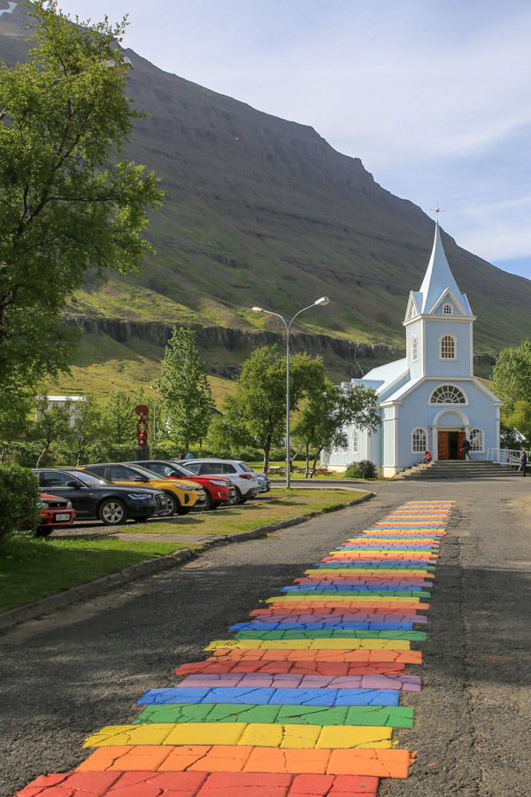 Bláa kirkja (Niebieski kościół) - Seyðisfjörður, Islandia