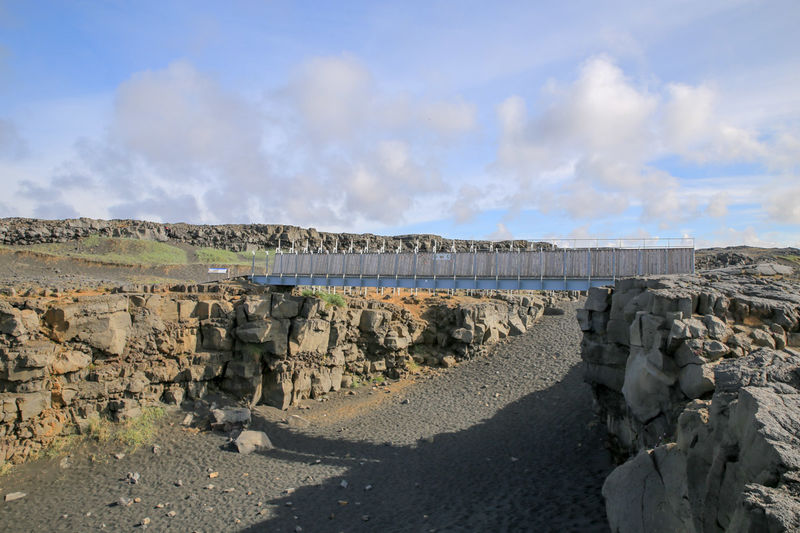 Miðlína - most między kontynentami (Islandia)