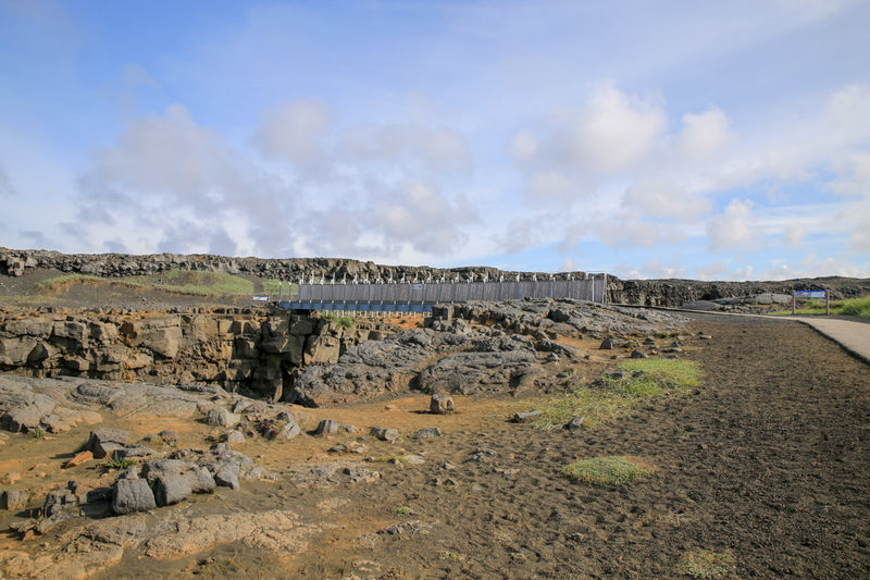 Miðlína - most między kontynentami (Islandia)