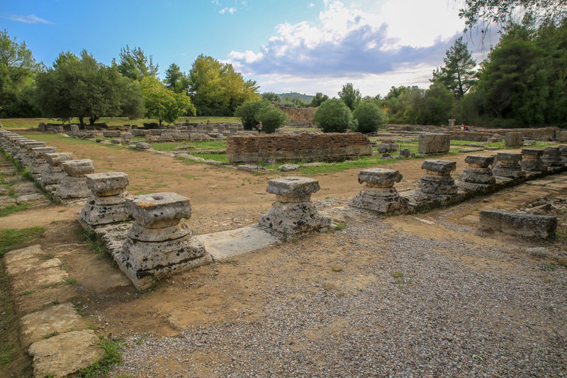 !Leonidajon - zwiedzanie stanowiska archeologicznego w Olimpii (Peloponez, Grecja)