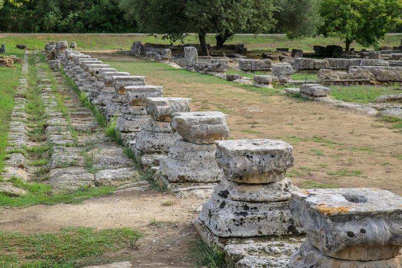 Leonidajon - zwiedzanie stanowiska archeologicznego w Olimpii (Peloponez, Grecja)