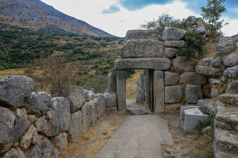 Brama Północna - Mykeny, stanowisko archeologiczne (Peloponez, Grecja)
