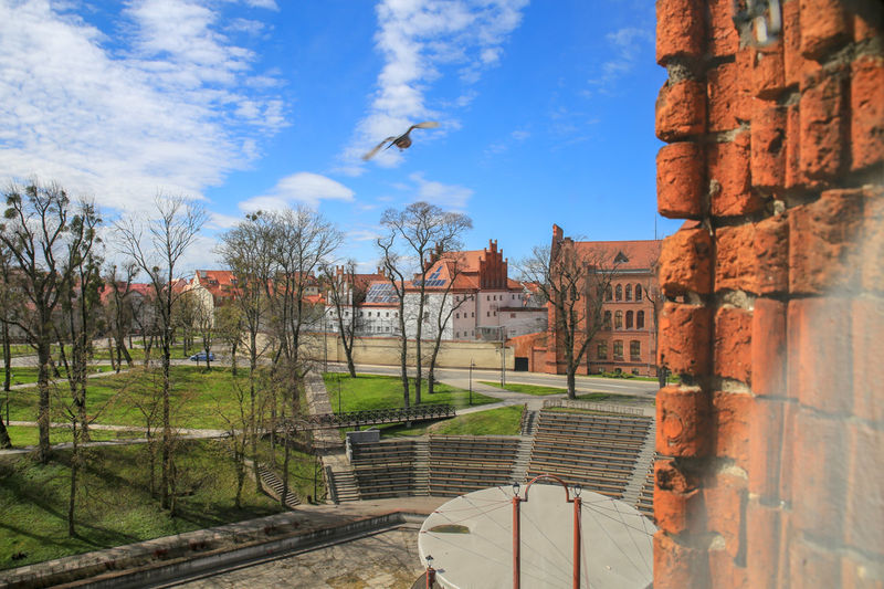 Widok z wnętrza wieży Klesza (podczas zwiedzania Muzeum Ziemi Braniewskiej) - Braniewo