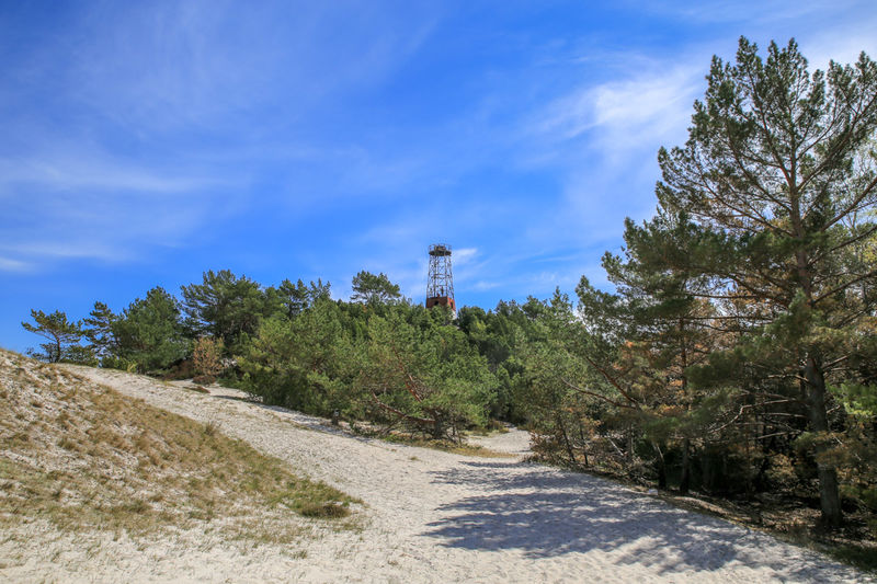 Widok na latarnię morską na Górze Szwedów - Hel