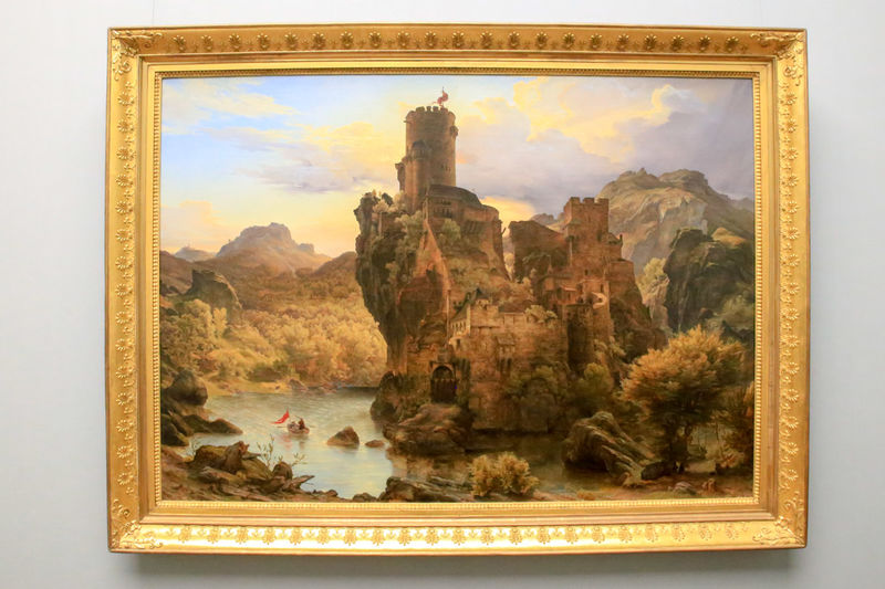 'Zamek rycerski', Karl Friedrich Lessing - Stara Galeria Narodowa (Alte Nationalgalerie) - Wyspa Muzeów w Berlinie