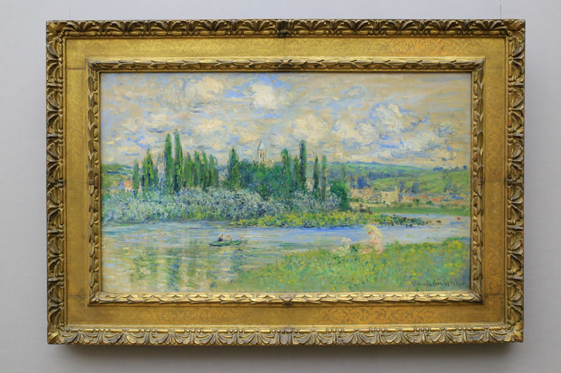 Widok na Vetheuil-sur-Seine, Claude Monet - Stara Galeria Narodowa (Alte Nationalgalerie) - Wyspa Muzeów w Berlinie
