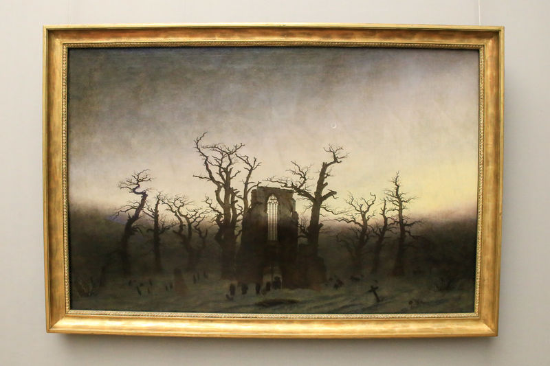 !"Opactwo w lesie dębowym", Caspar David Friedrich - Stara Galeria Narodowa (Alte Nationalgalerie) - Wyspa Muzeów w Berlinie
