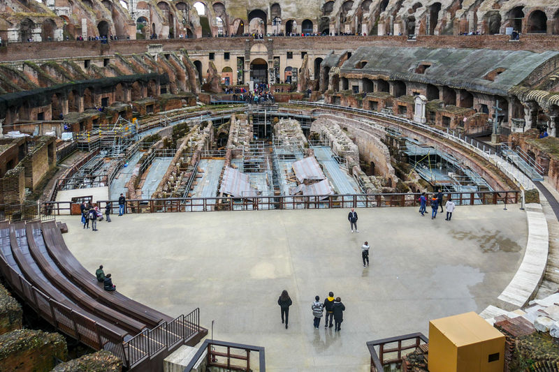 !Koloseum - widok z części dostępnej dla wszystkich zwiedzających