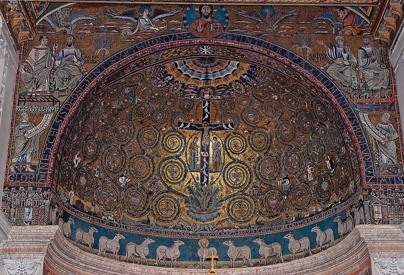Mozaika z apsydy w Bazylice św. Klemensa w Rzymie   ///   źródło: commons.wikimedia.org; licencja: domena publiczna; autor: Jastrow