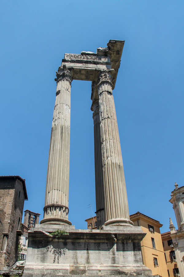 fragment kolumnady Świątyni Apollina Sozjanusa - Rzym