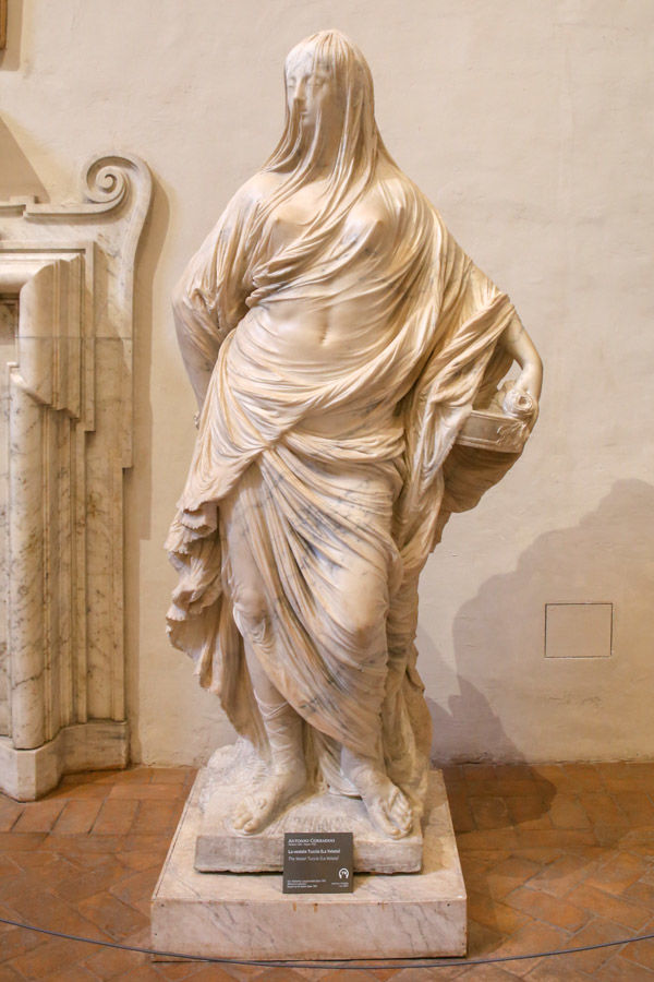 La Velata, Antonio Corradini - Pałac Barberinich w Rzymie (Galleria Nazionale d'Arte Antica - Muzeum Narodowe Sztuki Dawnej)