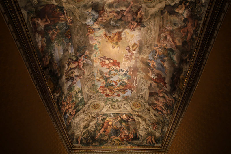 !Triumf Bożej Opatrzności, Pietro da Cortona - Palazzo Barberini (Galleria Nazionale d'Arte Antica - Muzeum Narodowe Sztuki Dawnej) - Pałac Barberinich w Rzymie