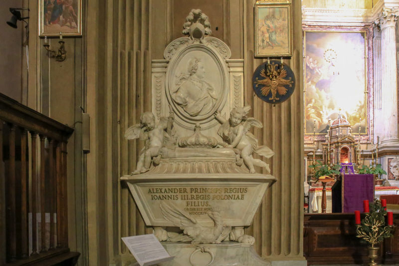!Nagrobki syna Jana III Sobieskiego Aleksandra Benedykta Sobieskiego - Kościół Kapucynów w Rzymie