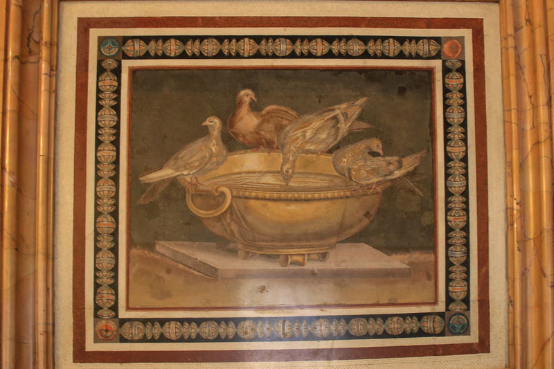 Jedna z najpiękniejszych mozaik, jakie mieliśmy okazję podziwiać - zabrana z Willi Hadriana, dziś wystawiana jest w Muzeach Kapitolińskich w Rzymie.
