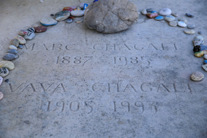 !Grób Marc Chagalla - cmentarz miejski w Saint-Paul-de-Vence