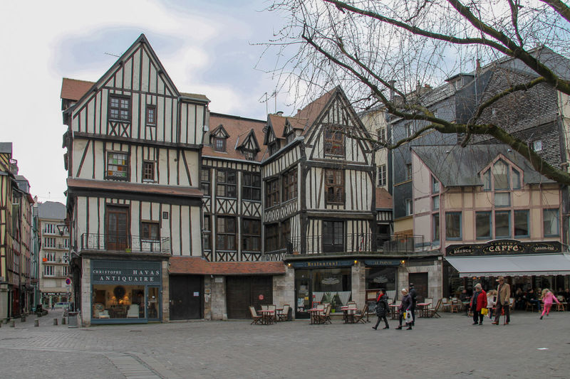 Szachulcowe domy w Rouen
