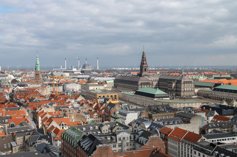 Widok z wieży ratuszowej w Kopenhadze